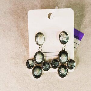 New Oval Marble Earrings